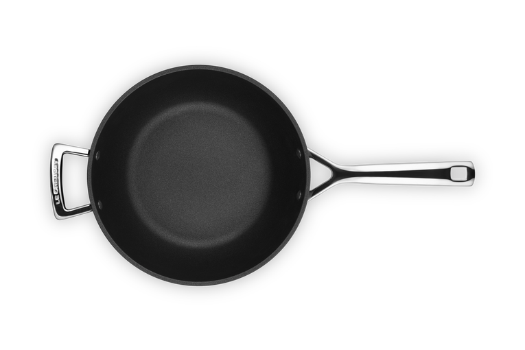 Toughened Non-Stick Stir-Fry Pan with Helper Handle