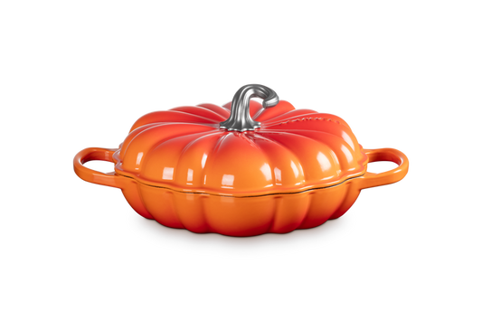 Cast Iron Pumpkin Shallow Casserole