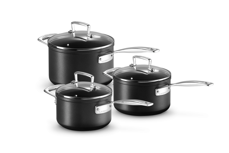 Toughened Non-Stick 3-piece Saucepan Set