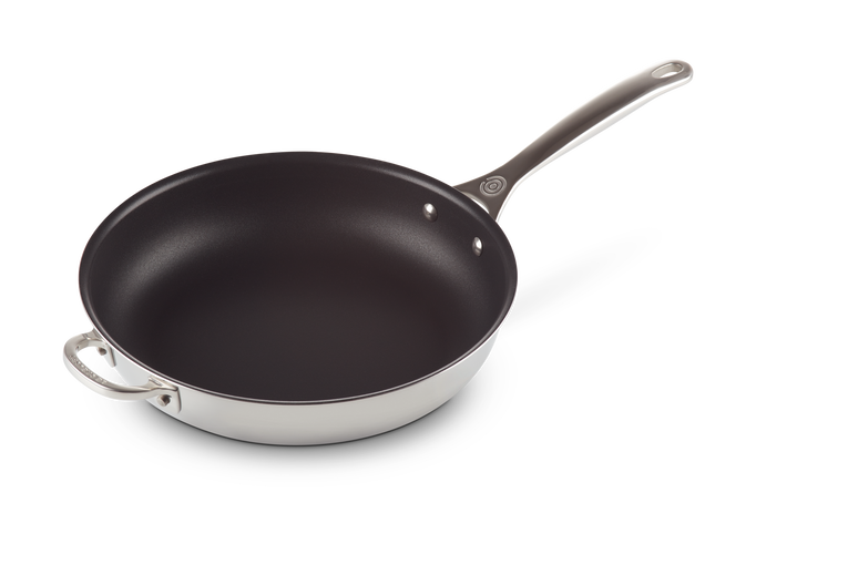 Signature Stainless Steel Non-stick Deep Frying Pan with Helper Handle