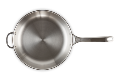Signature Stainless Steel Uncoated Frying Pan with Helper Handle