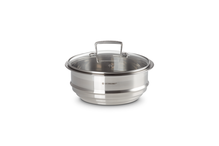 Stainless Steel Multi-steamer with Glass Lid