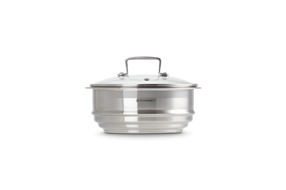 Stainless Steel Multi-steamer with Glass Lid