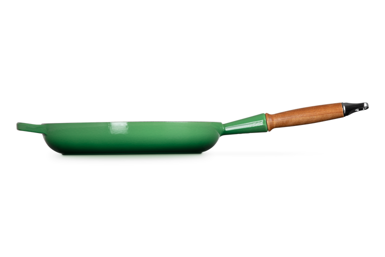 Cast Iron Frying Pan with Wooden Handle