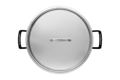 3-ply Stainless Steel Non-Stick Shallow Casserole with Lid